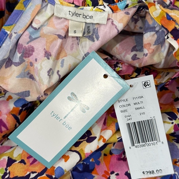 Tyler Böe Women’s Ursula 100% Cotton Floral Mini Dress Flutter Sleeve NWT $298 - Picture 12 of 15